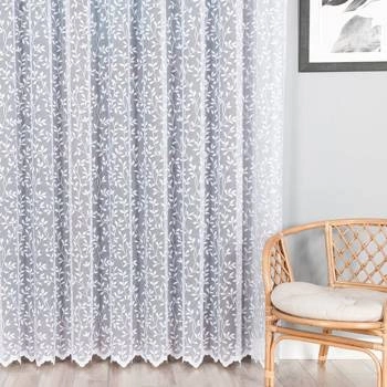 Firanka żakardowa 023058 / kolor biały / wysokość 250cm