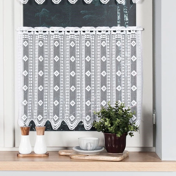 Zazdroska żakardowa 303690 / kolor biały / wysokość 70cm